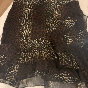 Leopard print express skirt